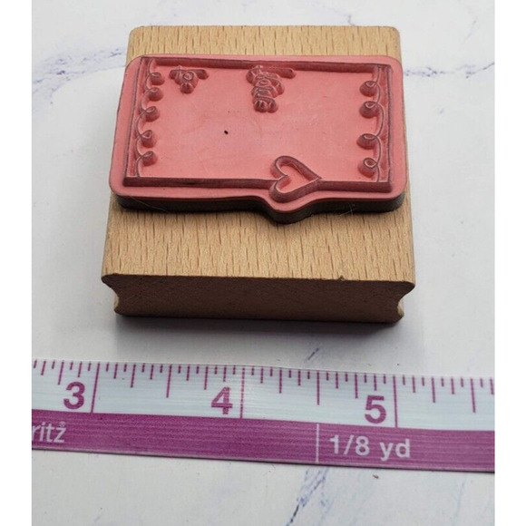 Heart Gift Tag Studio G by Kolette Hall Wood Mounted Rubber Stamp - Picture 7 of 7